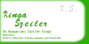 kinga szeiler business card
